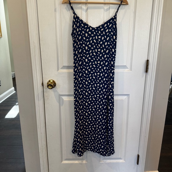 Reformation Crimini Dress Moray Print Blue Crimini Midi Slip Dress Size 6 - Picture 2 of 11